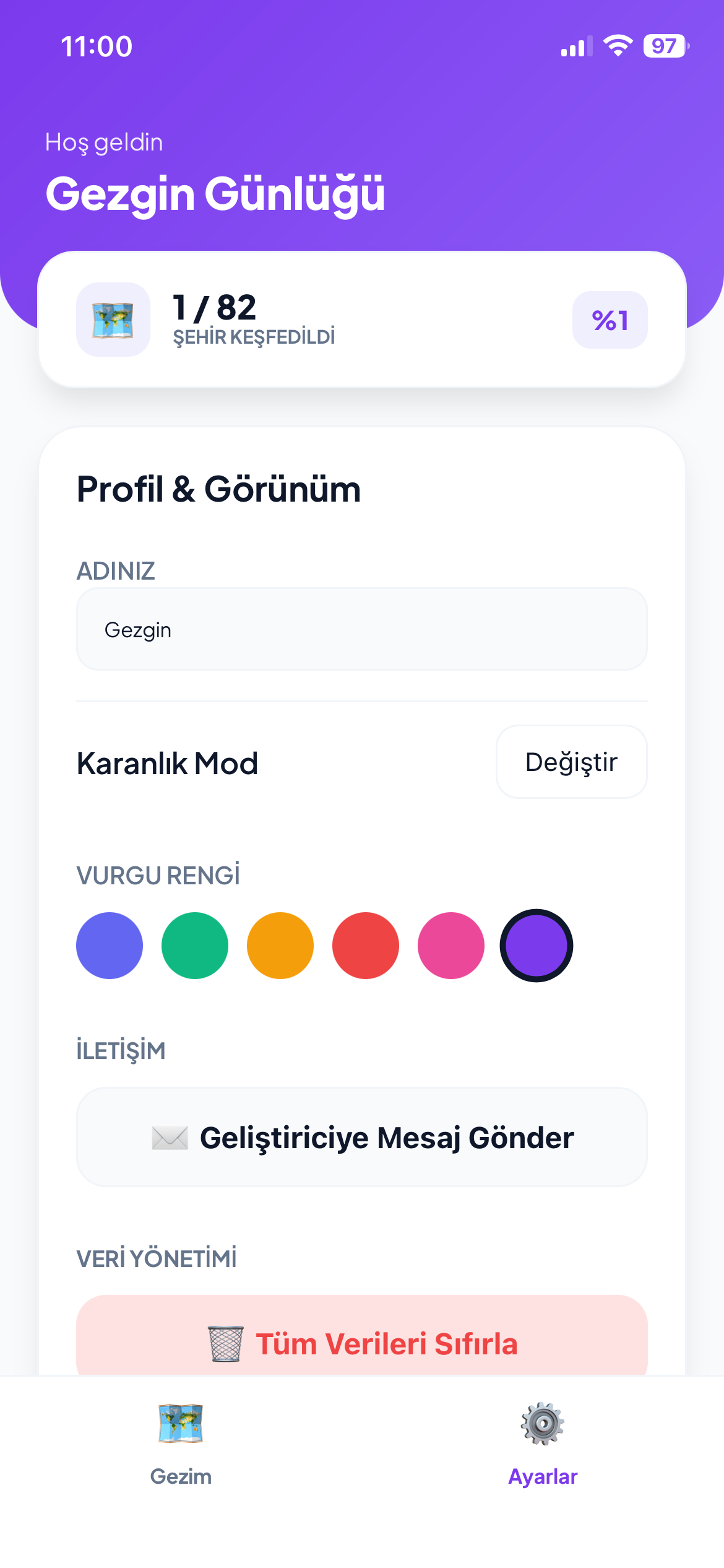 Ayarlar ve Özelleştirme